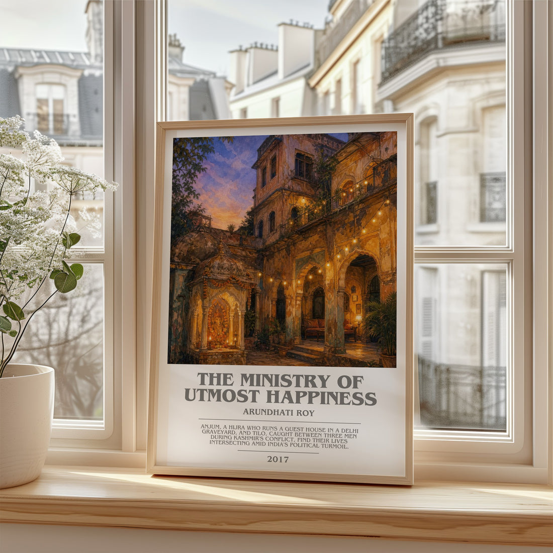 The Ministry of Utmost Happiness bookish poster colour and style options – Arundhati Roy book art