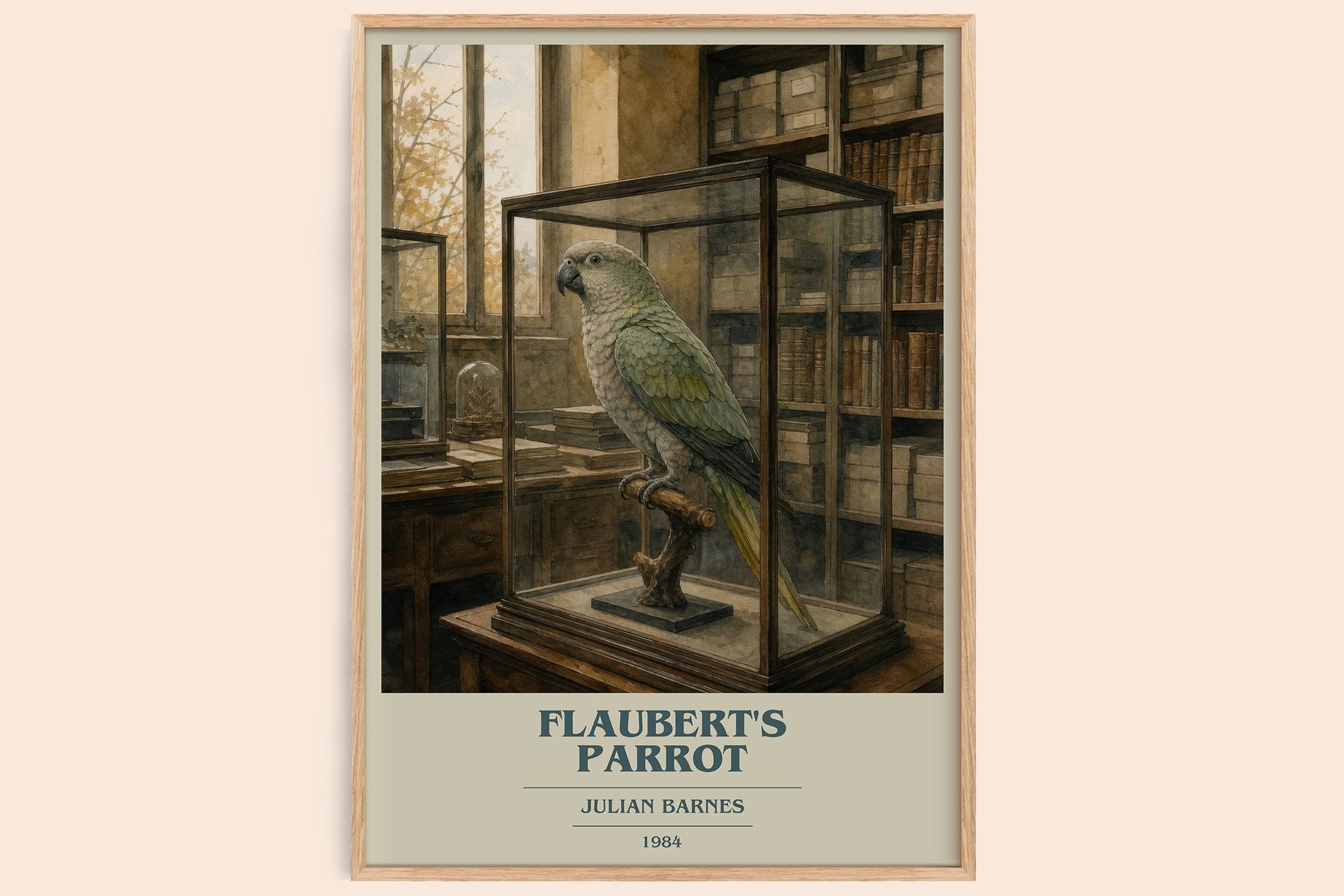 Flaubert's Parrot Book Cover Poster by Julian Barnes