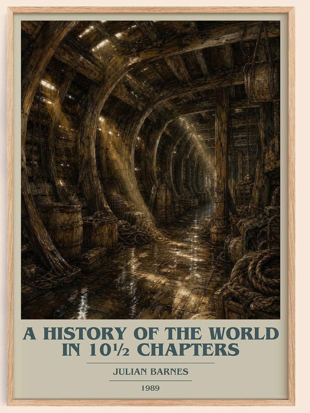 A History of the World in 10½ Chapters book cover book poster by Julian Barnes – framed literary art print