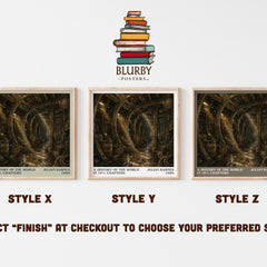 A History of the World in 10½ Chapters literary print in frame leaning in hallway – literary fiction wall art