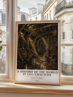 A History of the World in 10½ Chapters book cover poster colour and style options – Julian Barnes book art