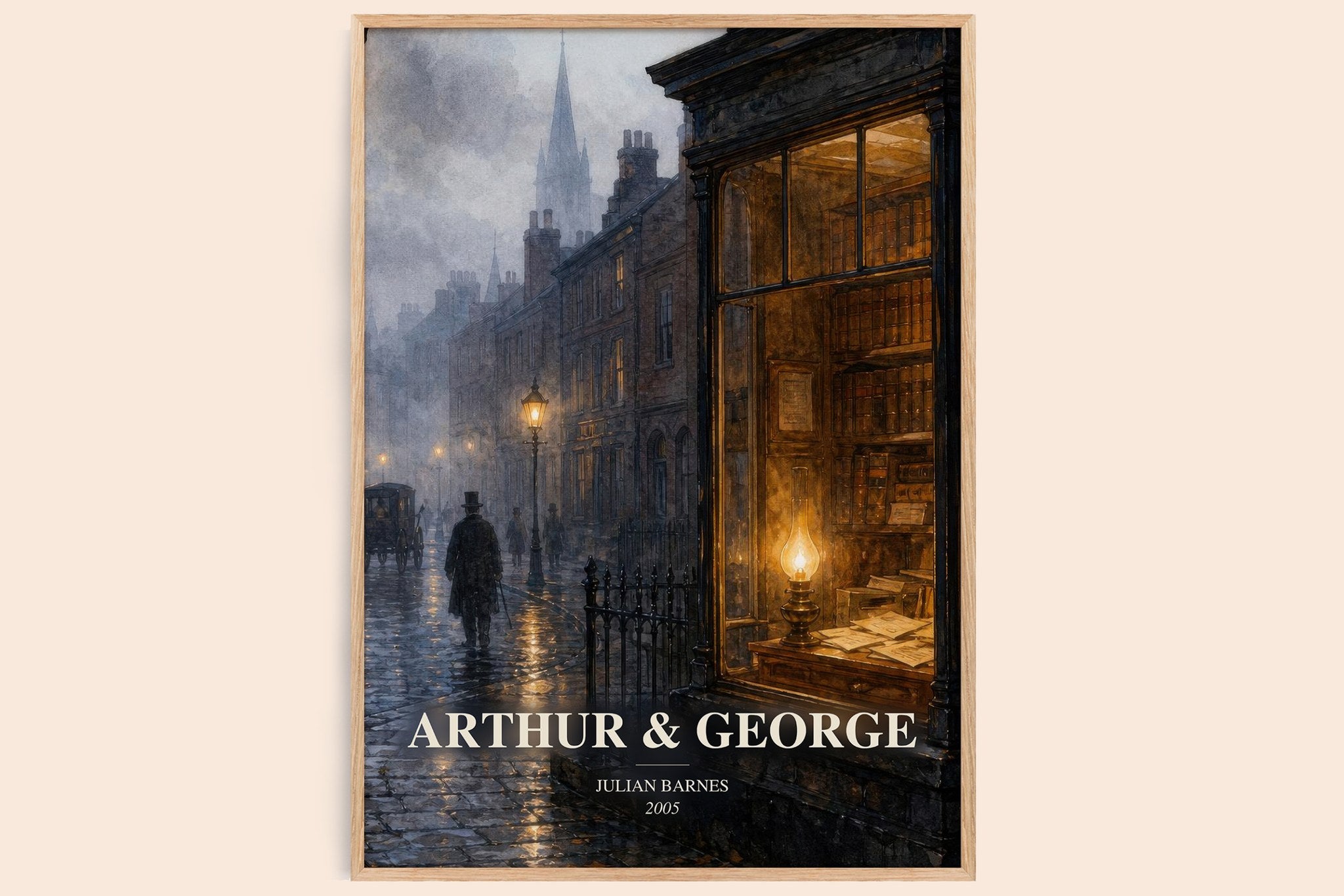 Arthur & George Book Watercolour Illustration by Julian Barnes