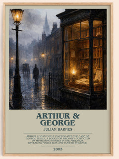 Arthur & George bookish book poster by Julian Barnes – framed literary art print