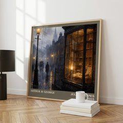 Arthur & George literary print framed by window – literary home decor