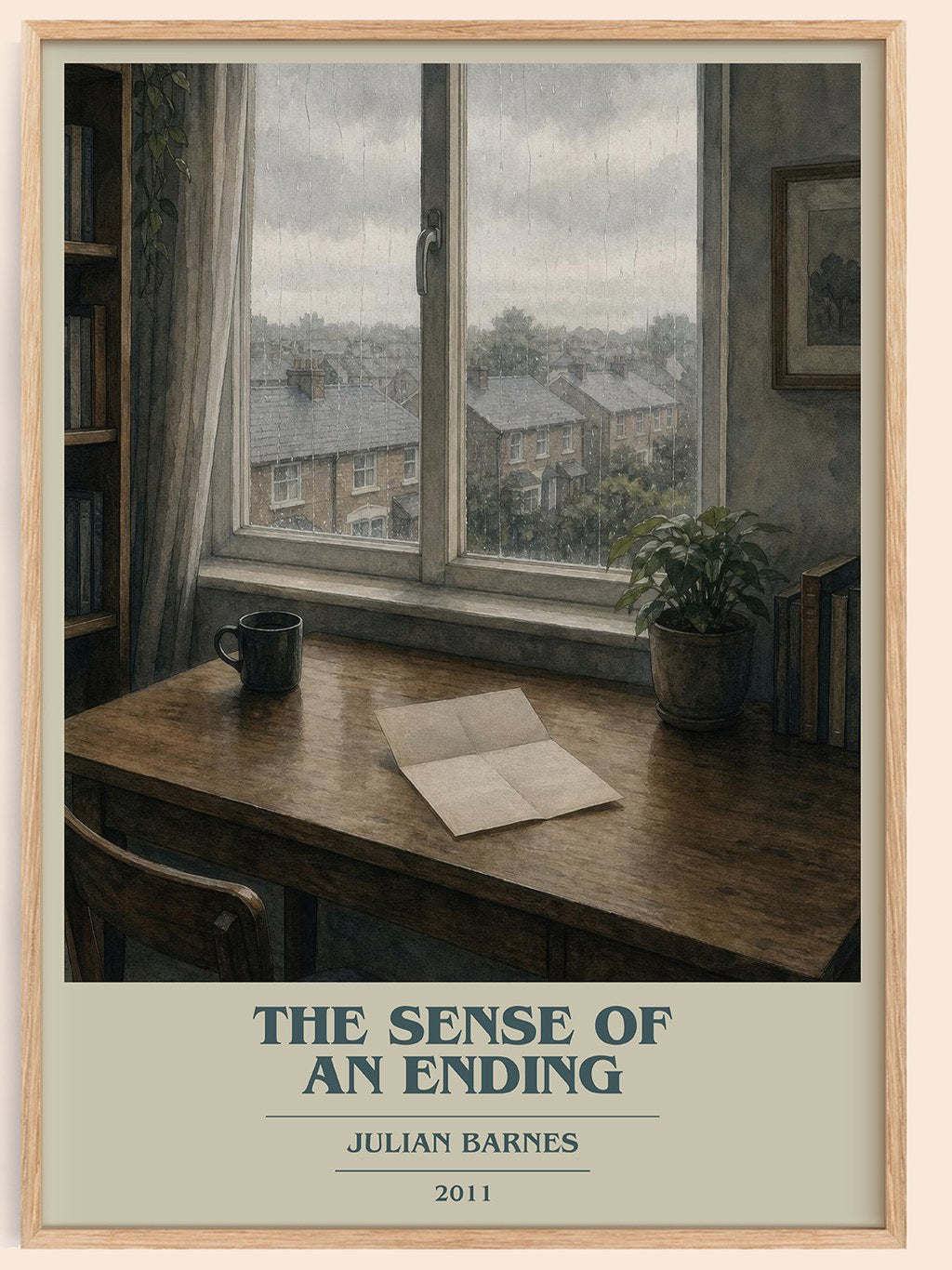 The Sense of an Ending book cover book poster by Julian Barnes – framed literary art print