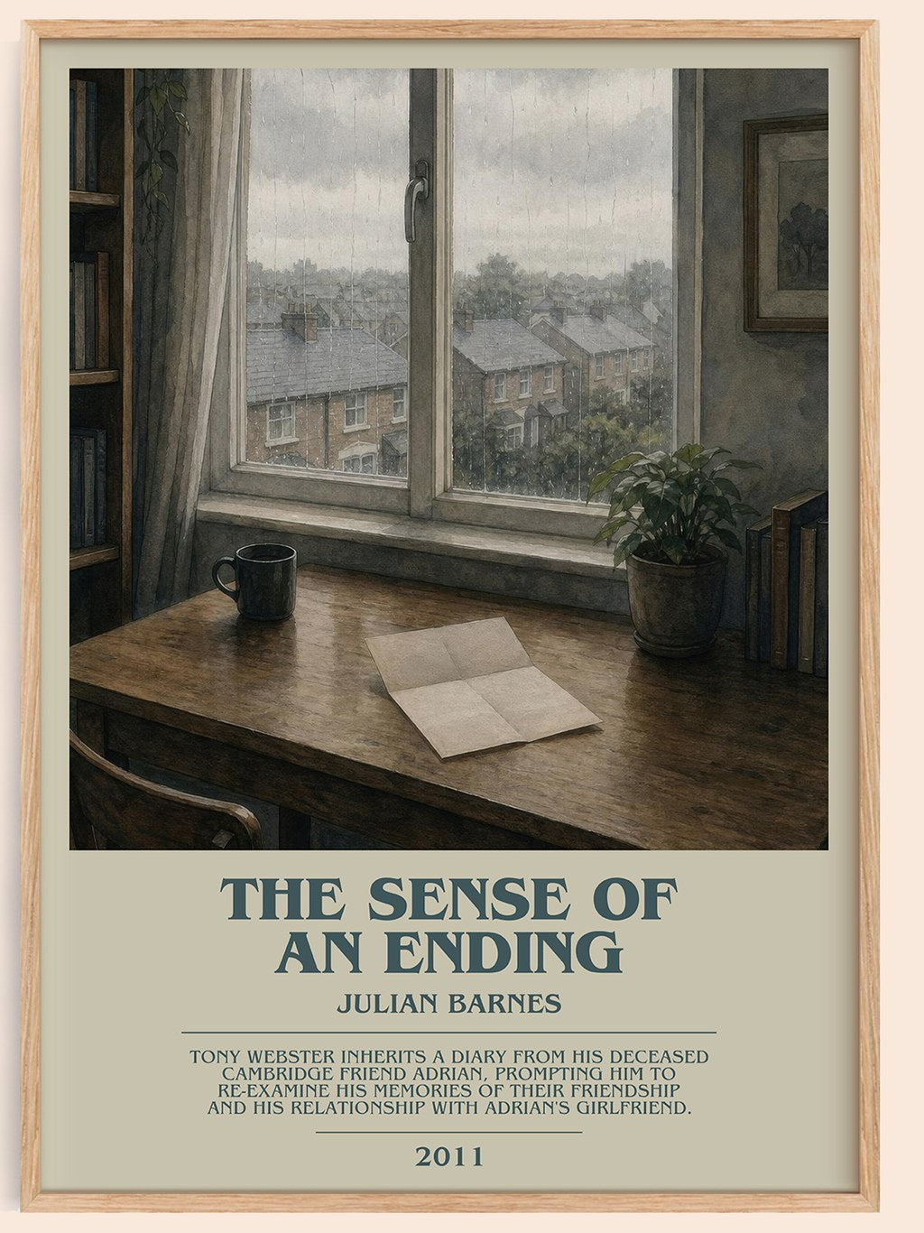 The Sense of an Ending bookish book poster by Julian Barnes – framed literary art print