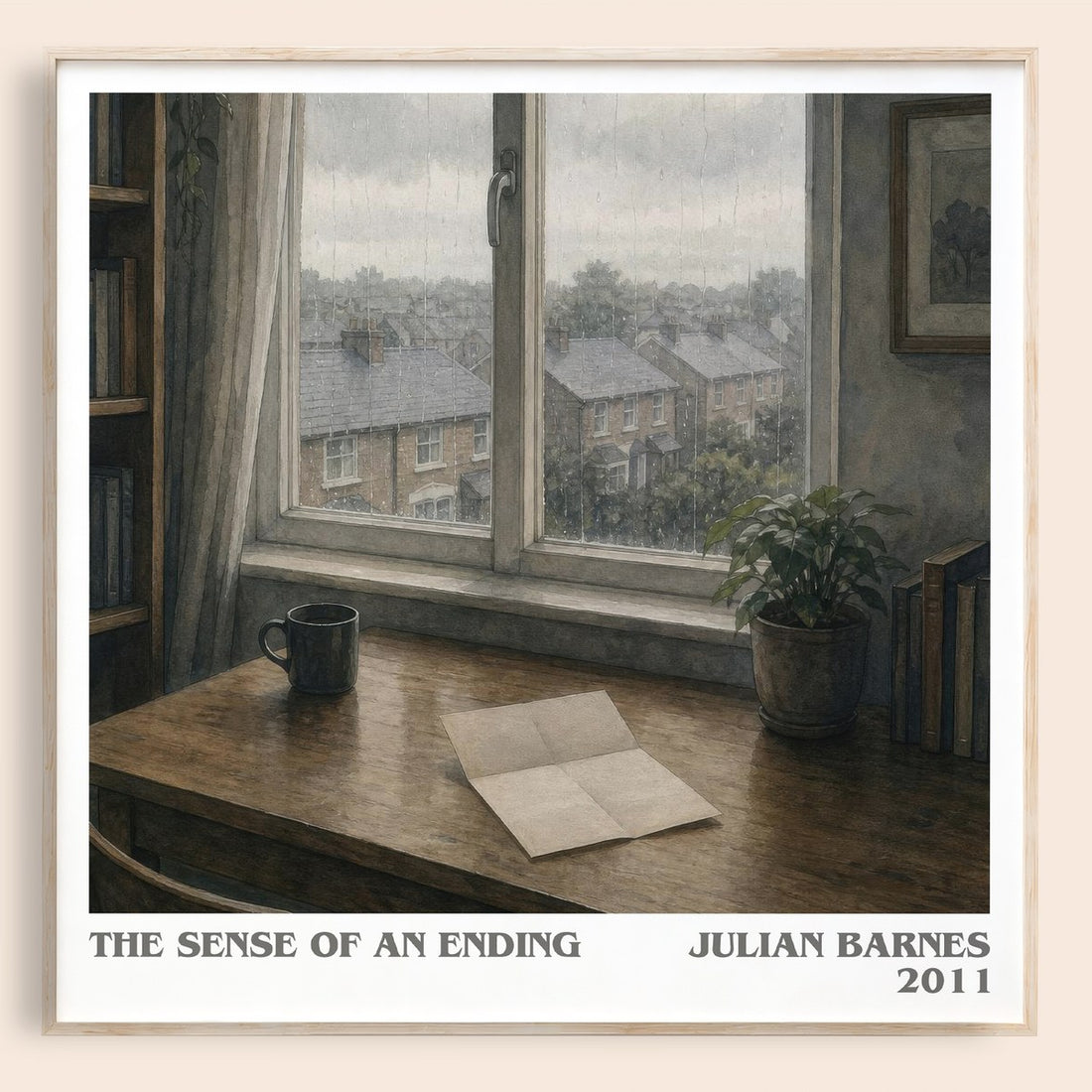 The Sense of an Ending literary book poster by Julian Barnes – framed literary art print