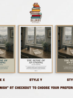 The Sense of an Ending bookish print in frame leaning in hallway – literary fiction wall art