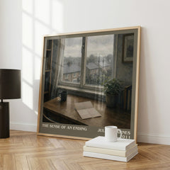 The Sense of an Ending literary print framed by window – literary home decor