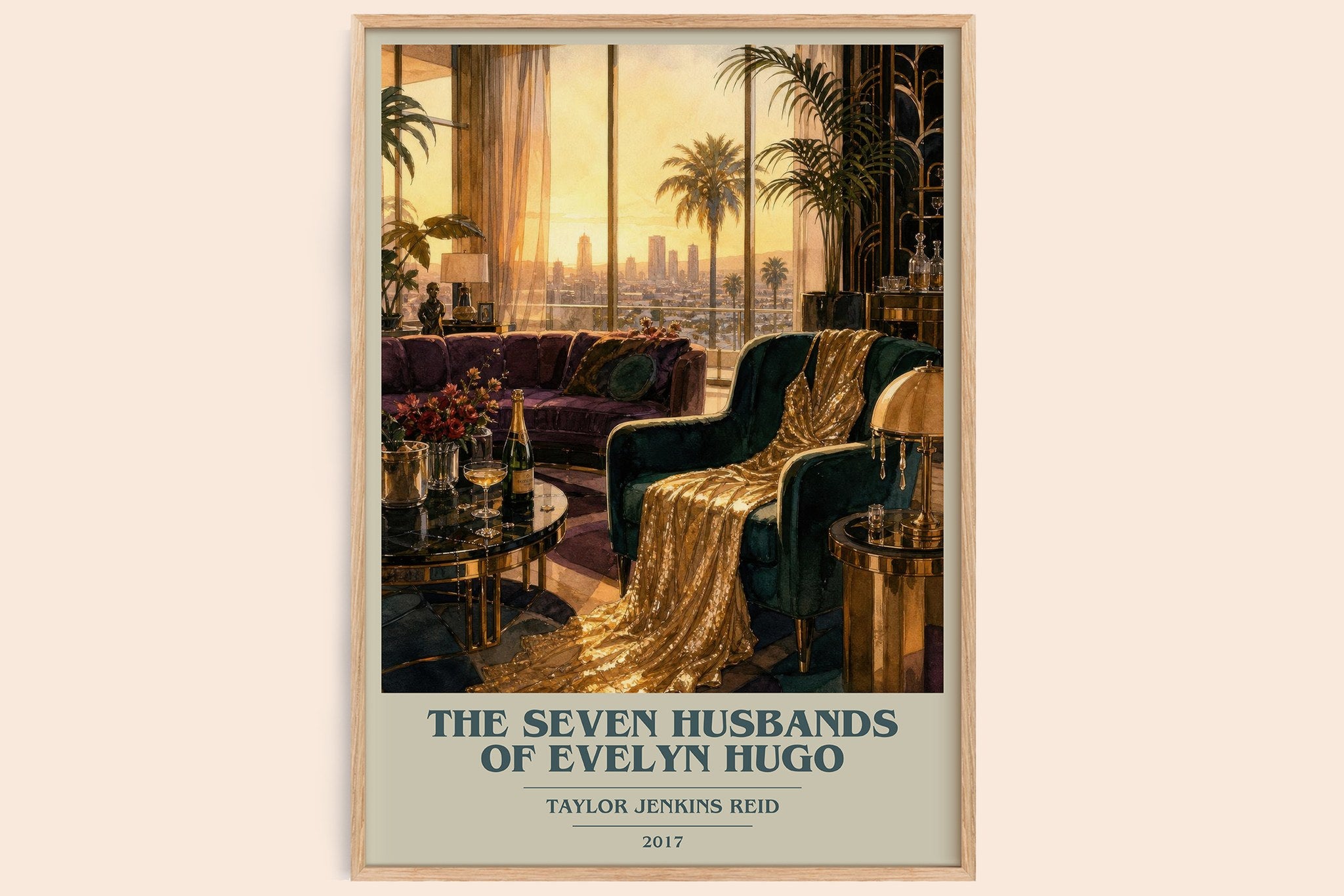 Seven Husbands of Evelyn Hugo Book Cover Poster by Taylor Jenkins Reid