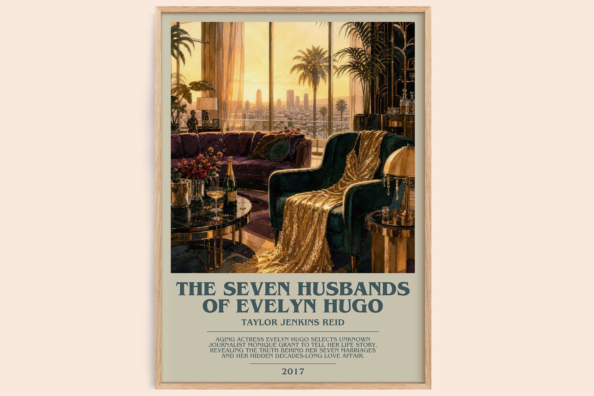 Seven Husbands of Evelyn Hugo Bookish Wall Art by Taylor Jenkins Reid