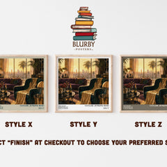The Seven Husbands of Evelyn Hugo literary print in frame leaning in hallway – contemporary fiction wall art
