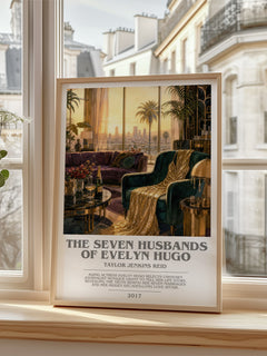 The Seven Husbands of Evelyn Hugo bookish poster colour and style options – Taylor Jenkins Reid book art