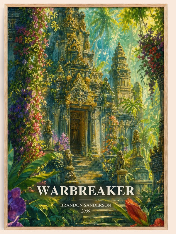 Warbreaker watercolour book poster by Brandon Sanderson – framed literary art print