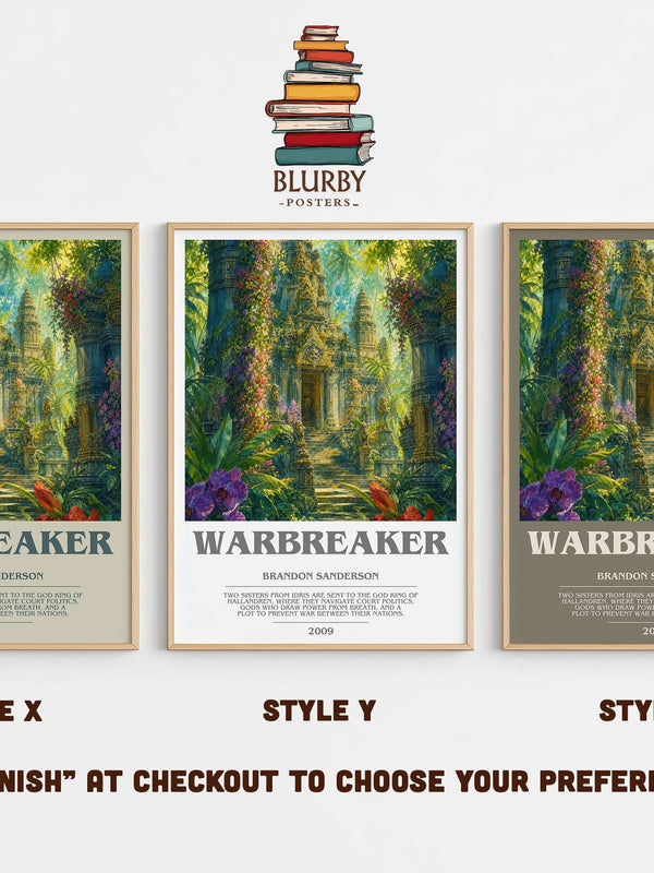 Warbreaker bookish print in frame leaning in hallway – fantasy wall art