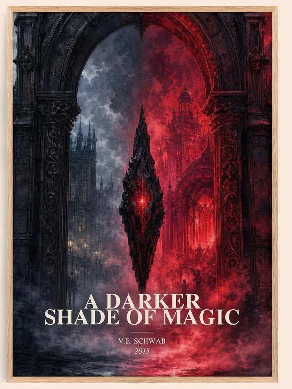 A Darker Shade of Magic watercolour book poster by V.E. Schwab – framed literary art print
