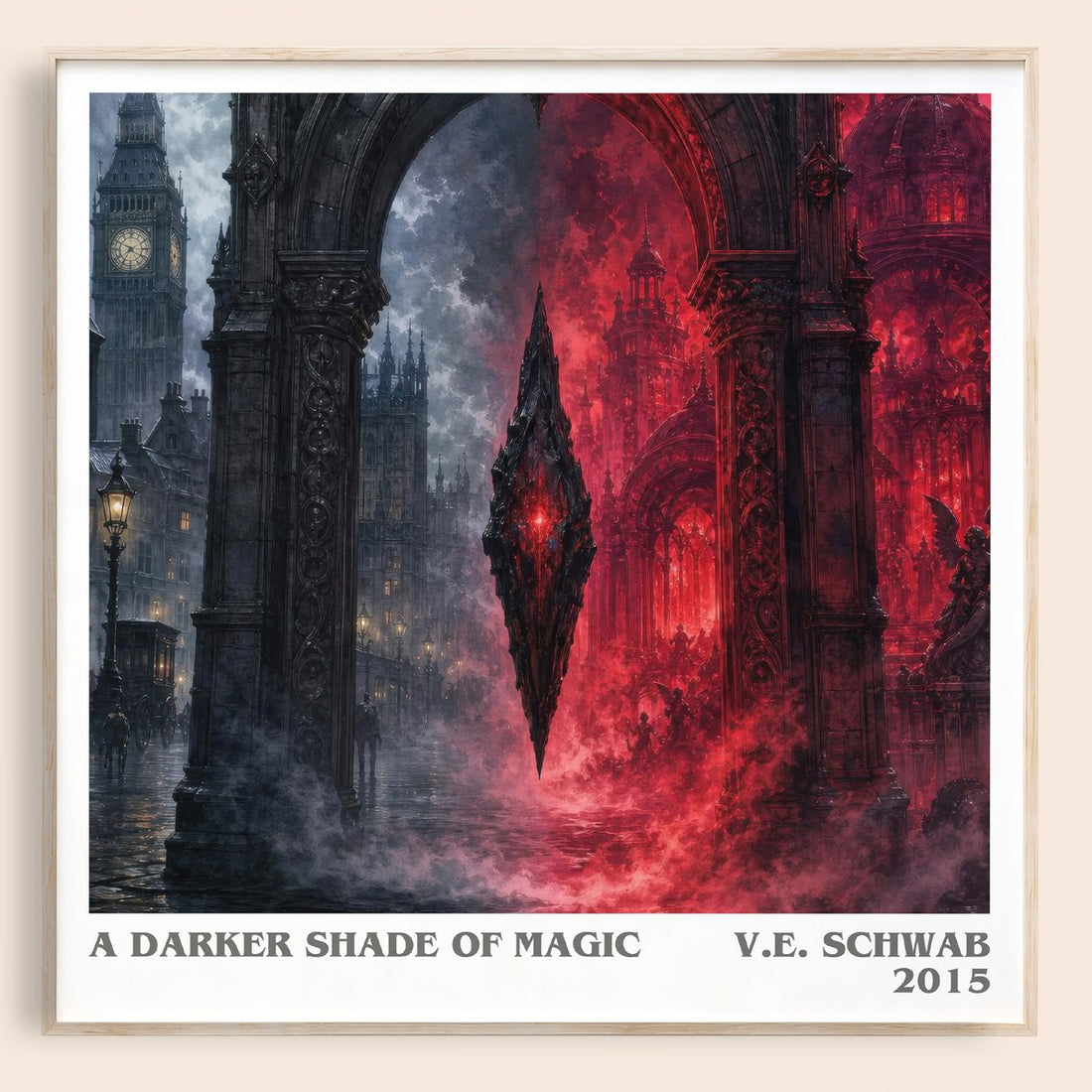 A Darker Shade of Magic literary book poster by V.E. Schwab – framed literary art print