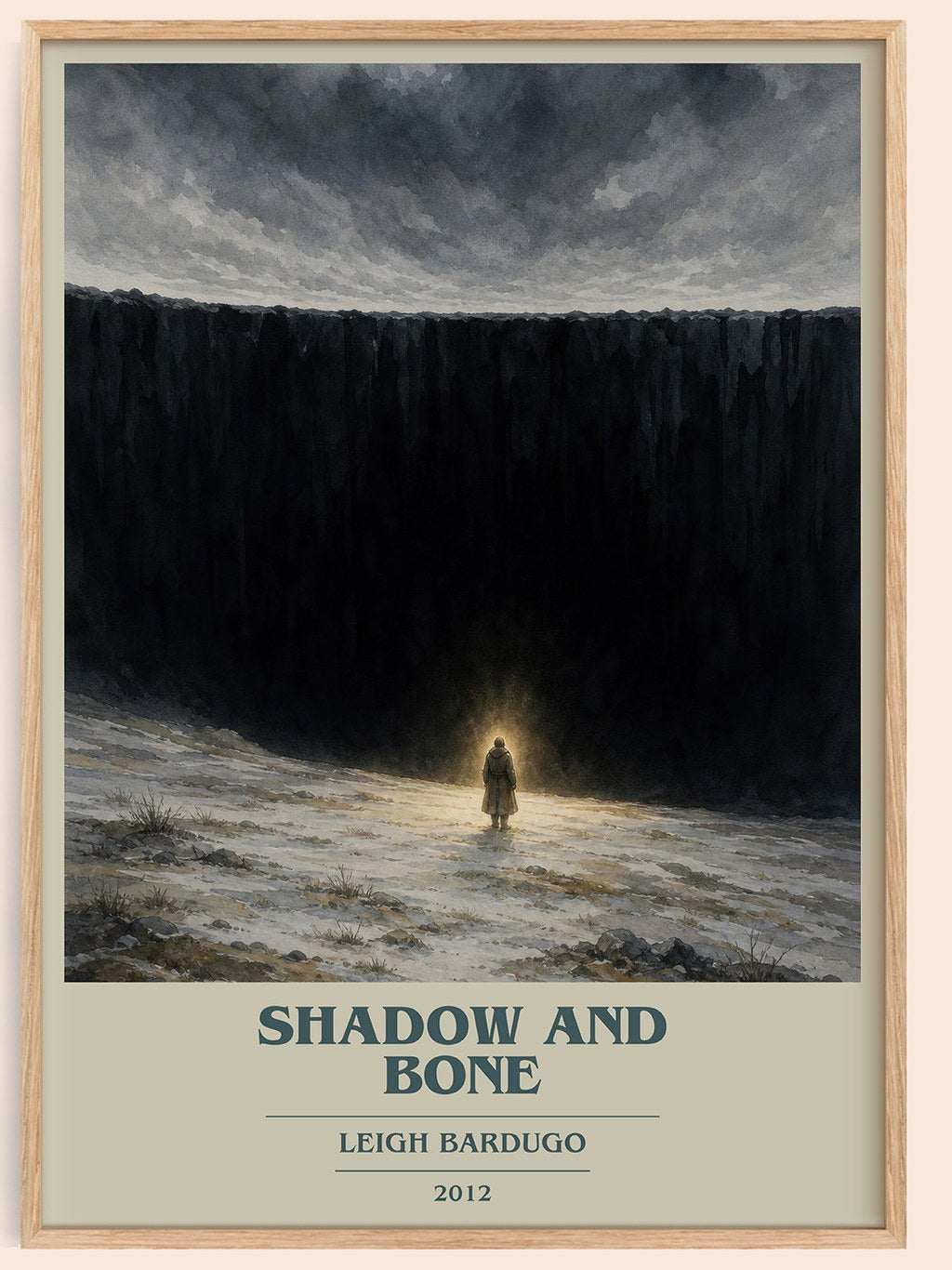 Shadow and Bone book cover book poster by Leigh Bardugo – framed literary art print