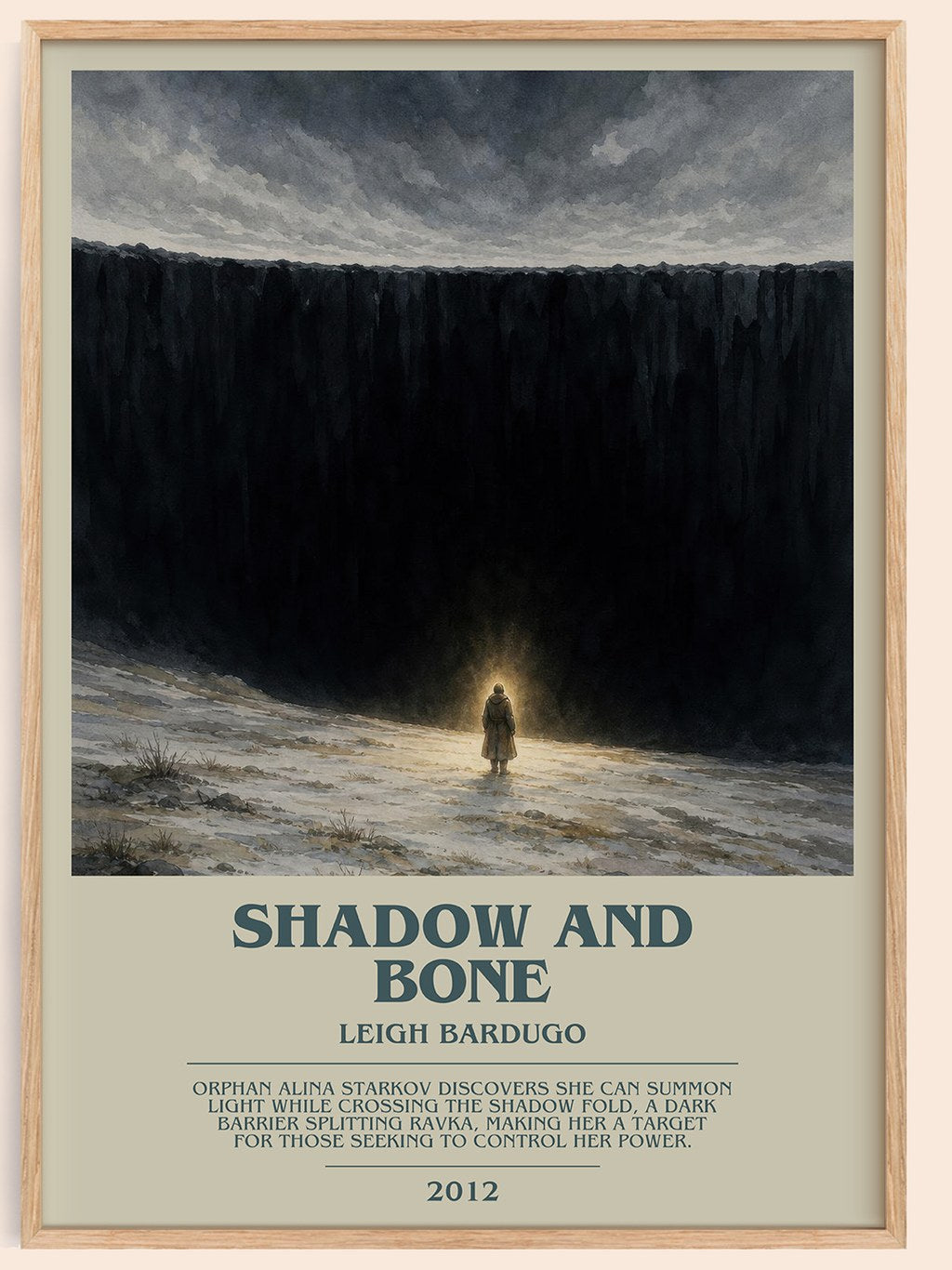 Shadow and Bone bookish book poster by Leigh Bardugo – framed literary art print
