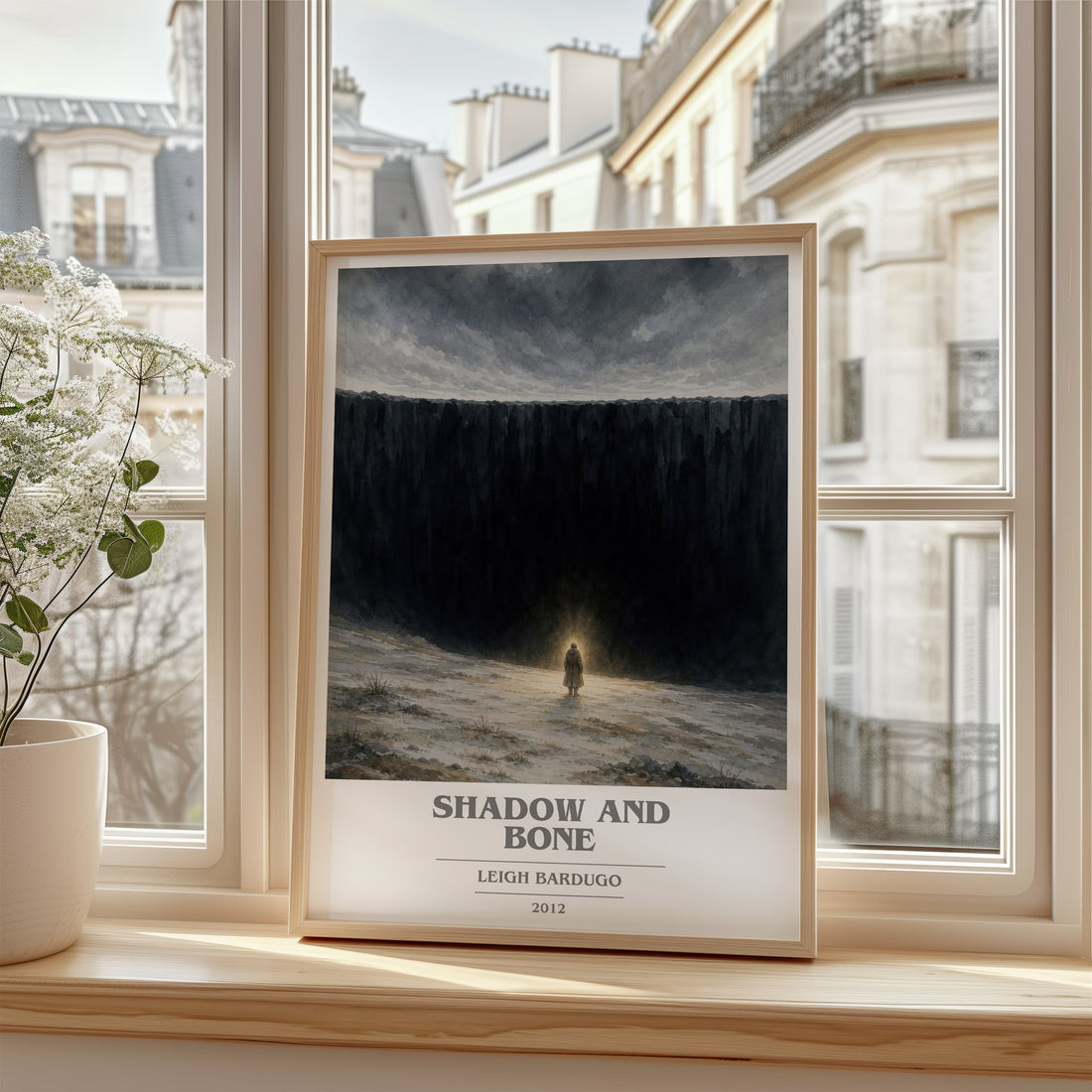 Shadow and Bone book cover poster colour and style options – Leigh Bardugo book art (mockup)
