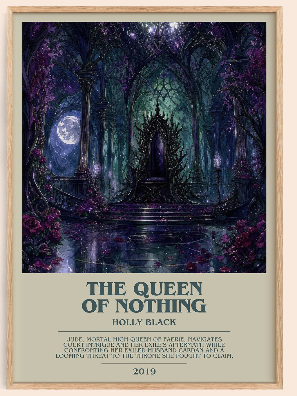 The Queen of Nothing bookish book poster by Holly Black – framed literary art print