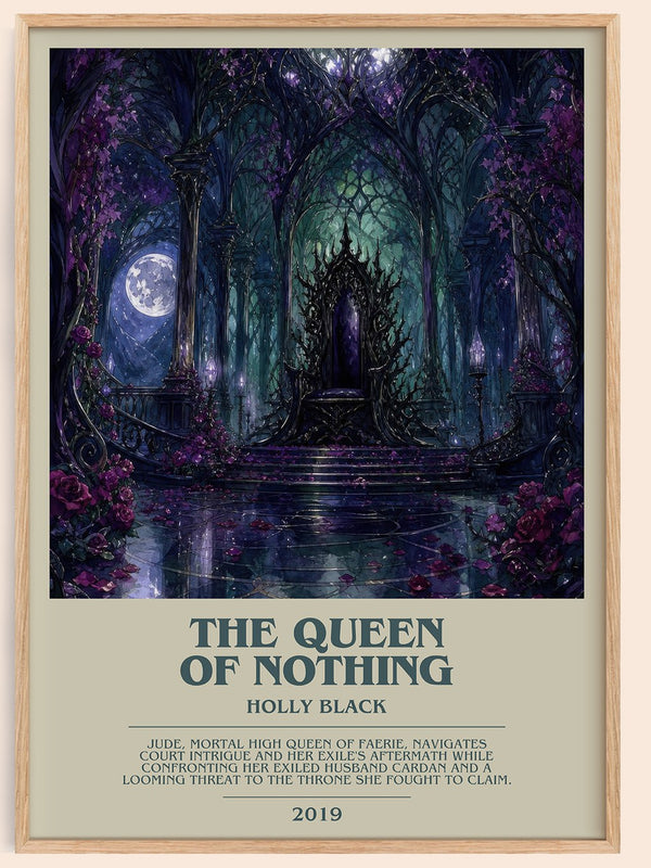The Queen of Nothing bookish book poster by Holly Black – framed literary art print