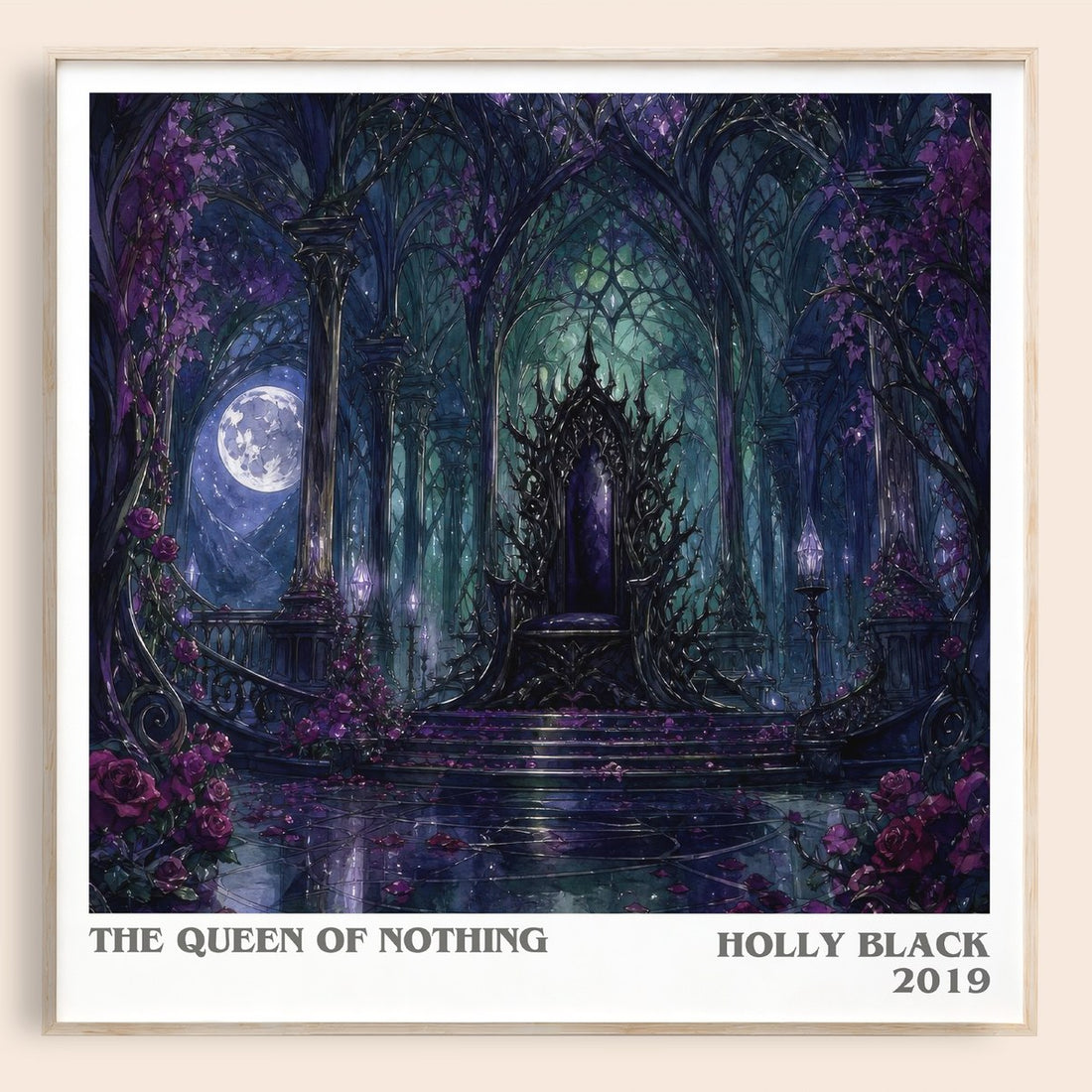 The Queen of Nothing literary book poster by Holly Black – framed literary art print