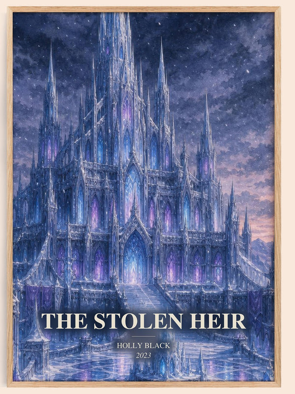 The Stolen Heir watercolour book poster by Holly Black – framed literary art print