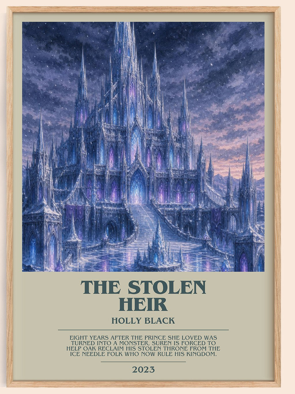 The Stolen Heir bookish book poster by Holly Black – framed literary art print