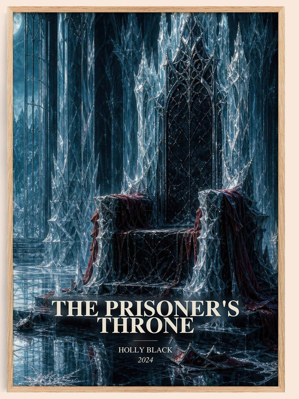 The Prisoner's Throne watercolour book poster by Holly Black – framed literary art print