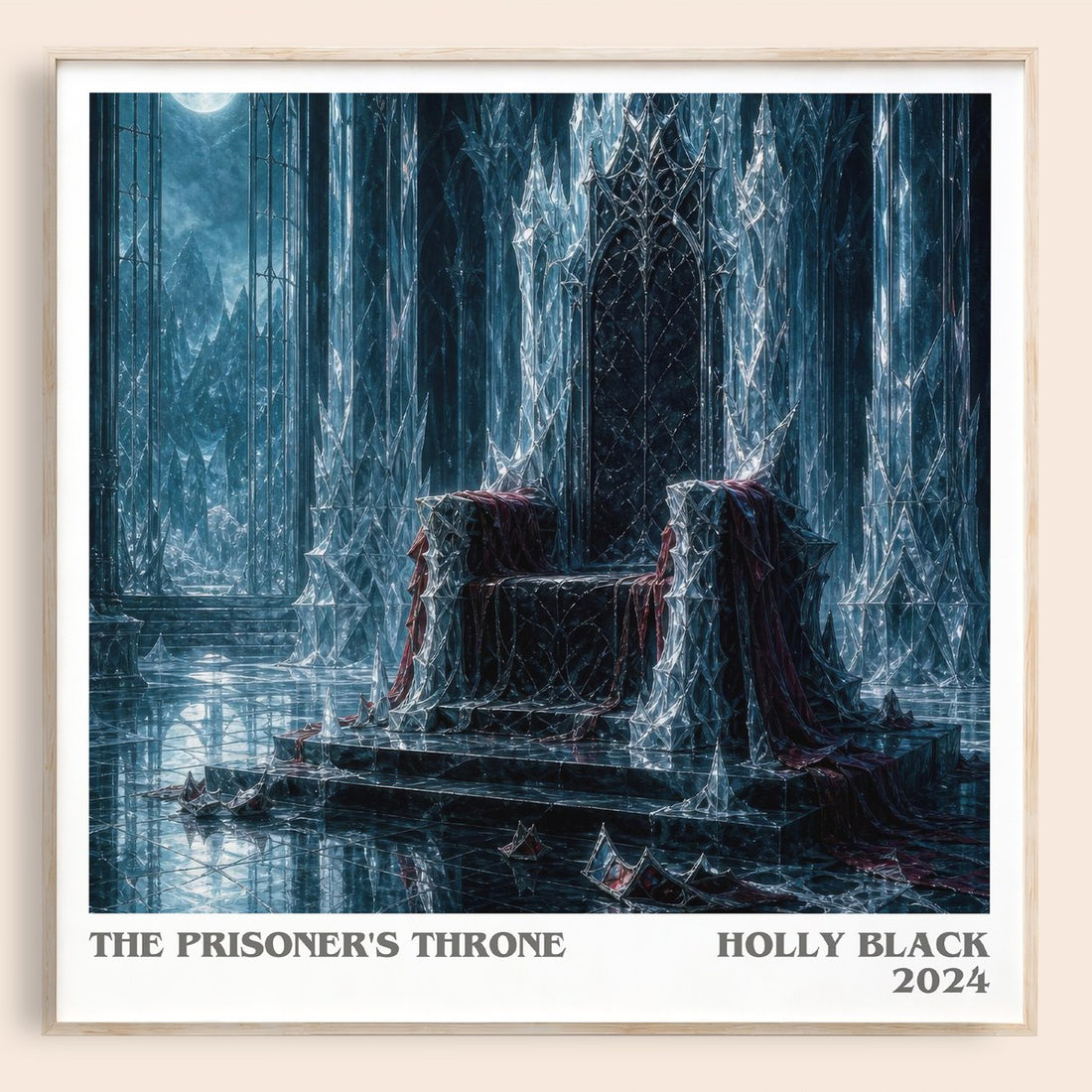 The Prisoner's Throne literary book poster by Holly Black – framed literary art print