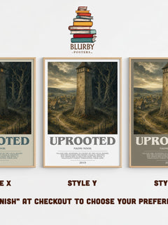 Uprooted bookish print in frame leaning in hallway – fantasy wall art