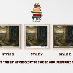 Uprooted literary print in frame leaning in hallway – fantasy wall art