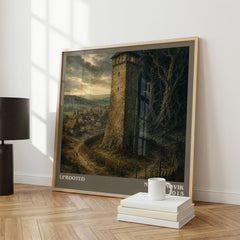 Uprooted literary print framed by window – literary home decor