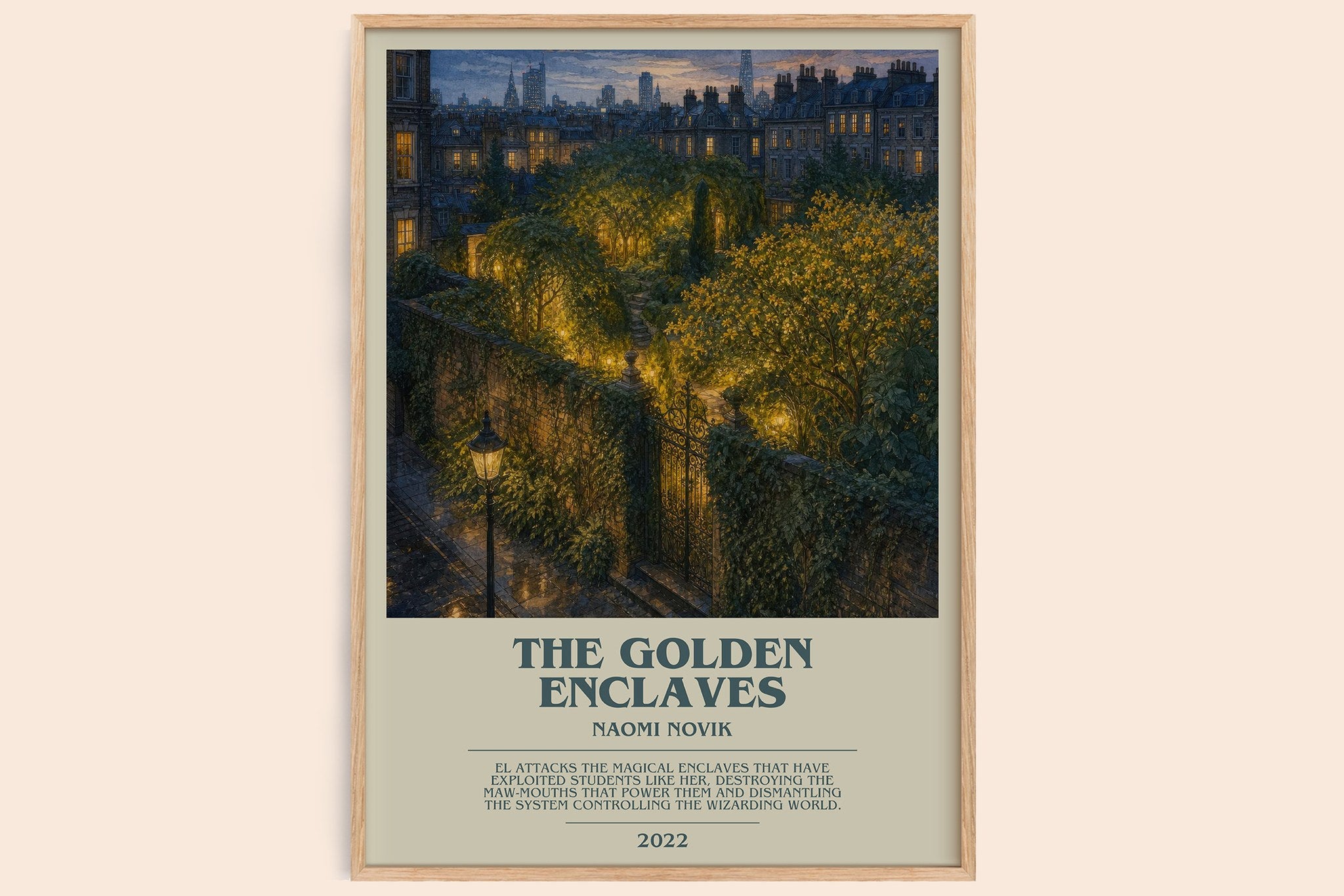 The Golden Enclaves Bookish Wall Art by Naomi Novik
