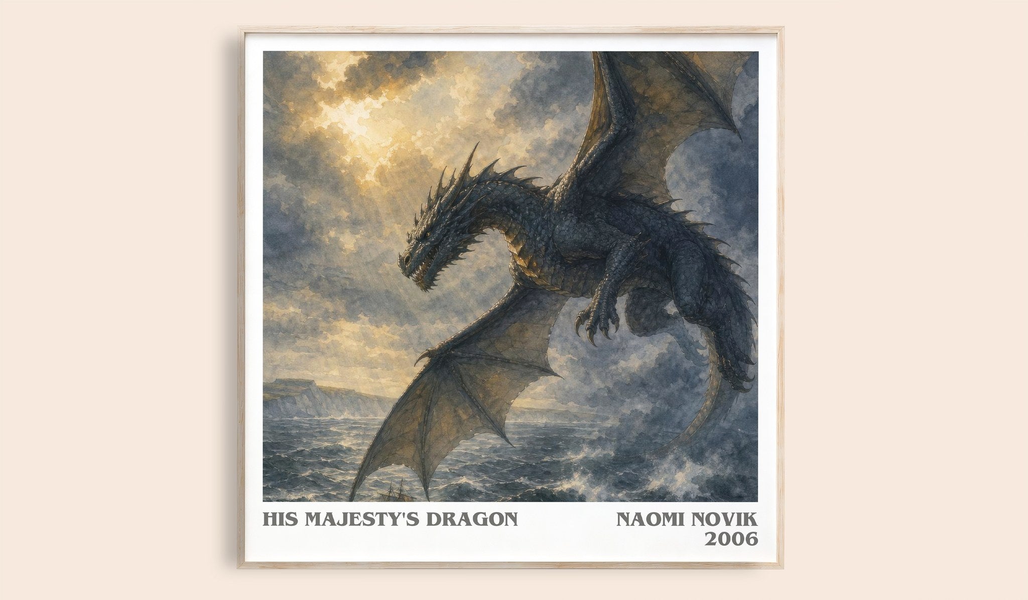 His Majesty's Dragon Literary Art Print by Naomi Novik