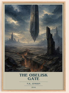 The Obelisk Gate book cover book poster by N.K. Jemisin – framed literary art print