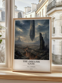 The Obelisk Gate book cover poster colour and style options – N.K. Jemisin book art