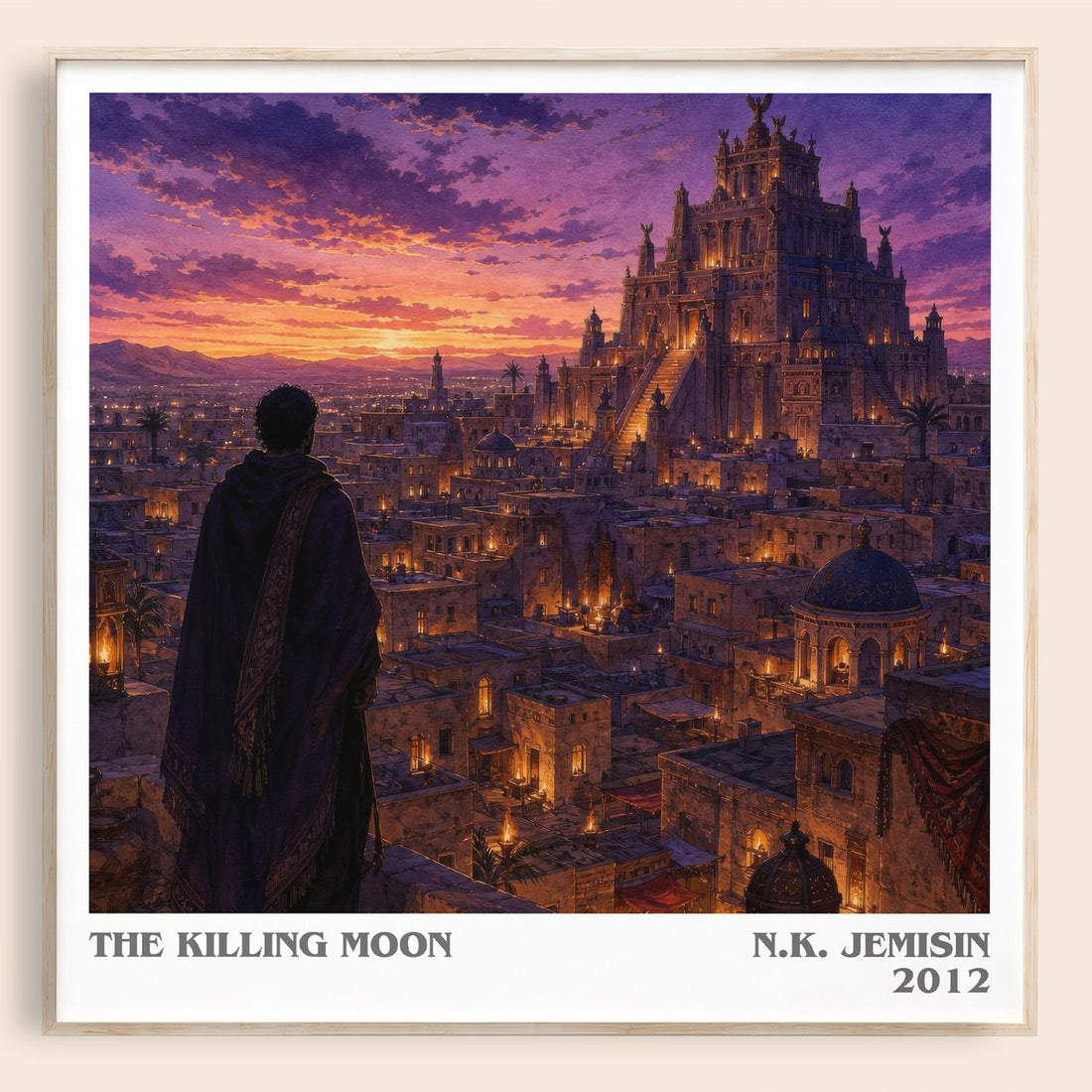 The Killing Moon literary book poster by N.K. Jemisin – framed literary art print