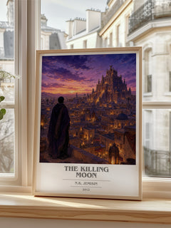 The Killing Moon book cover poster colour and style options – N.K. Jemisin book art