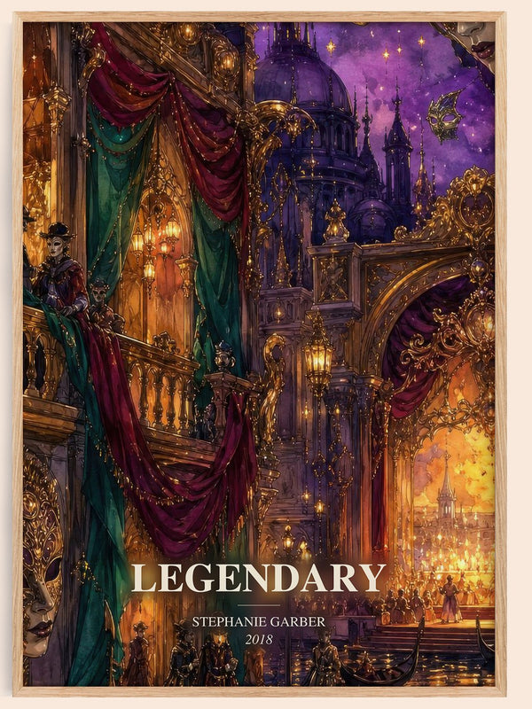 Legendary watercolour book poster by Stephanie Garber – framed literary art print