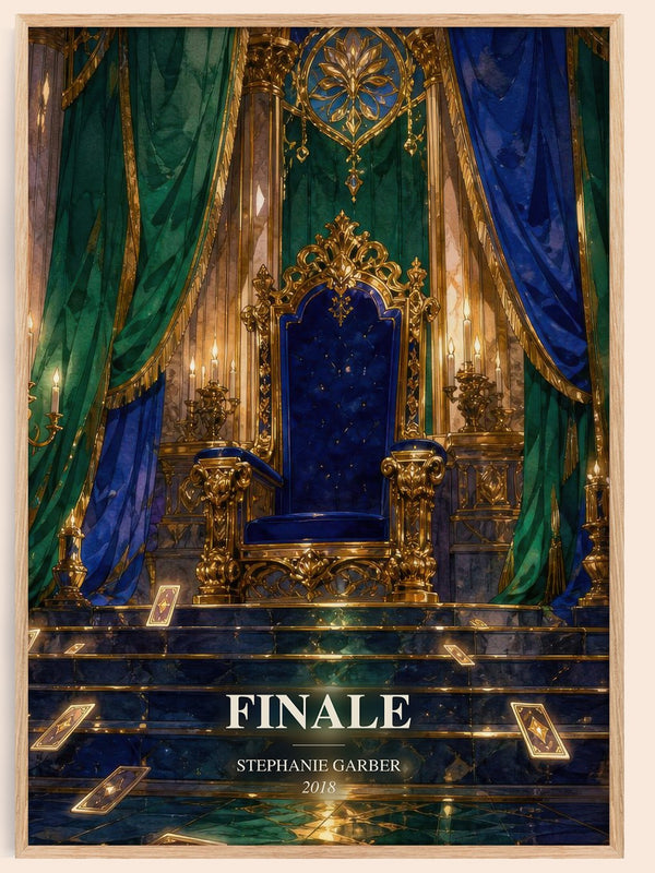Finale watercolour book poster by Stephanie Garber – framed literary art print