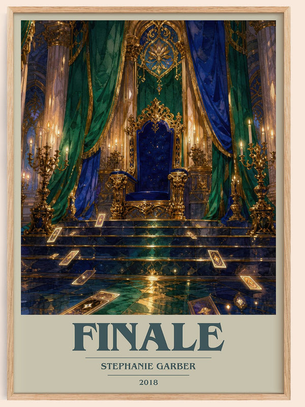Finale book cover book poster by Stephanie Garber – framed literary art print