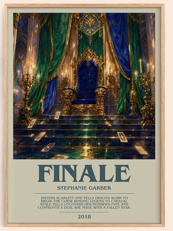 Finale bookish book poster by Stephanie Garber – framed literary art print