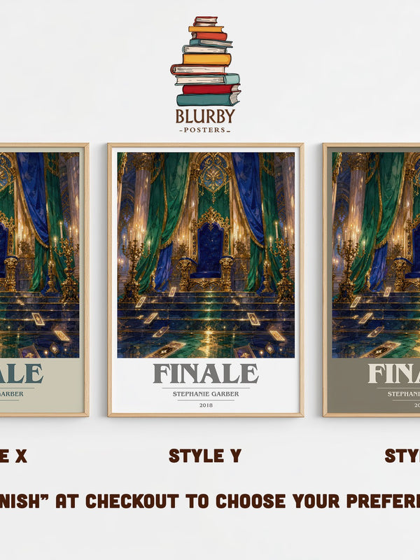 Finale book cover print in frame leaning in hallway – fantasy wall art