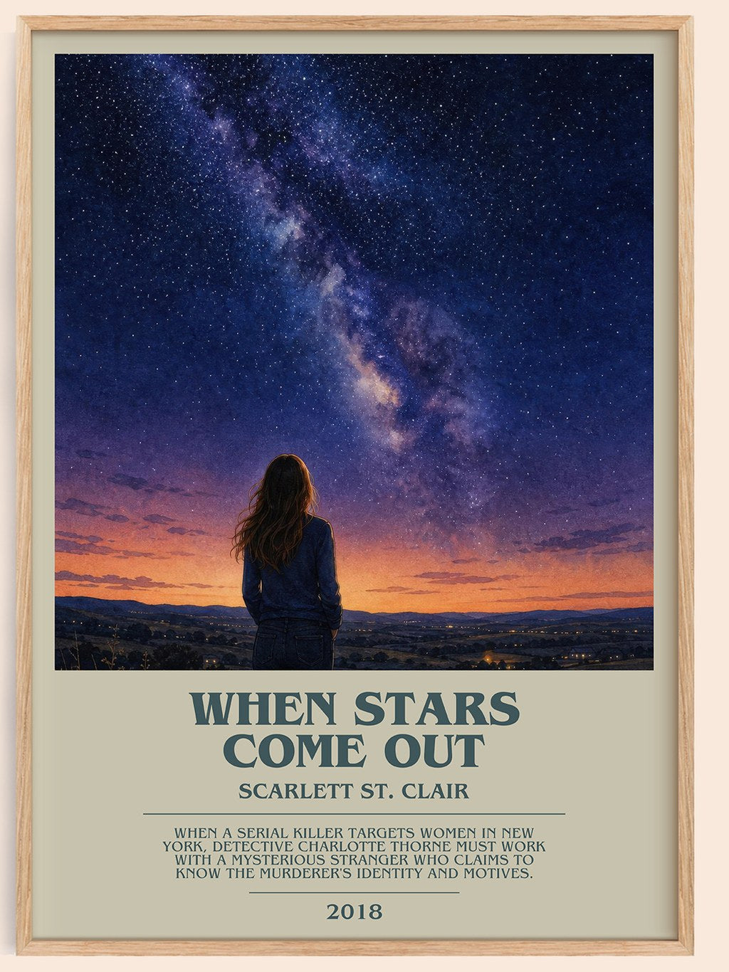When Stars Come Out bookish book poster by Scarlett St. Clair – framed literary art print