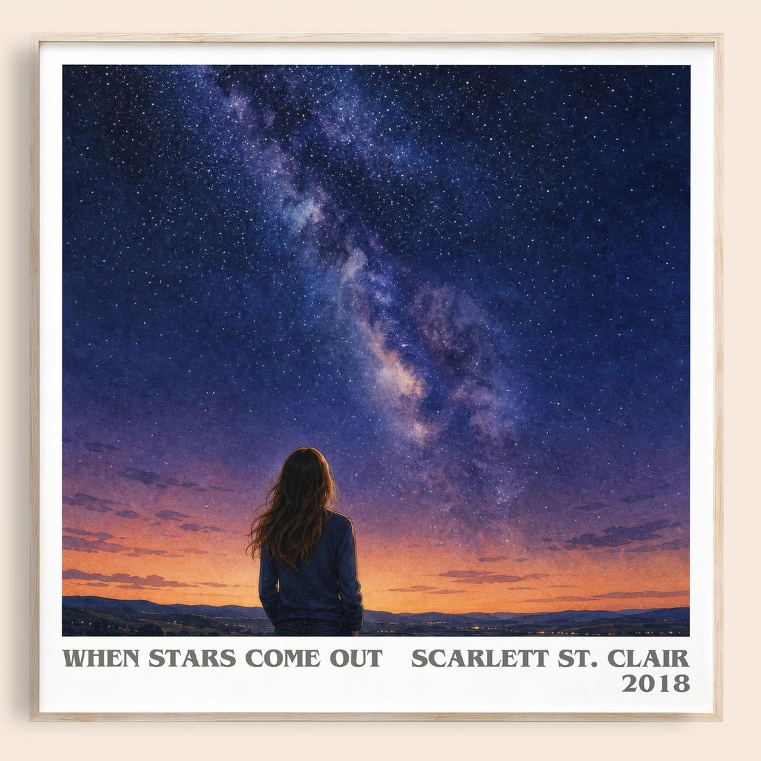 When Stars Come Out literary book poster by Scarlett St. Clair – framed literary art print