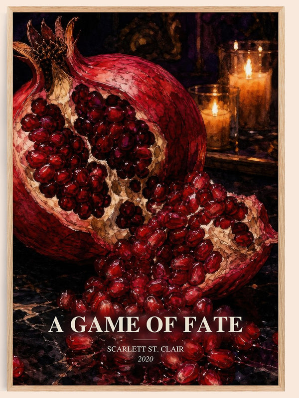A Game of Fate watercolour book poster by Scarlett St. Clair – framed literary art print