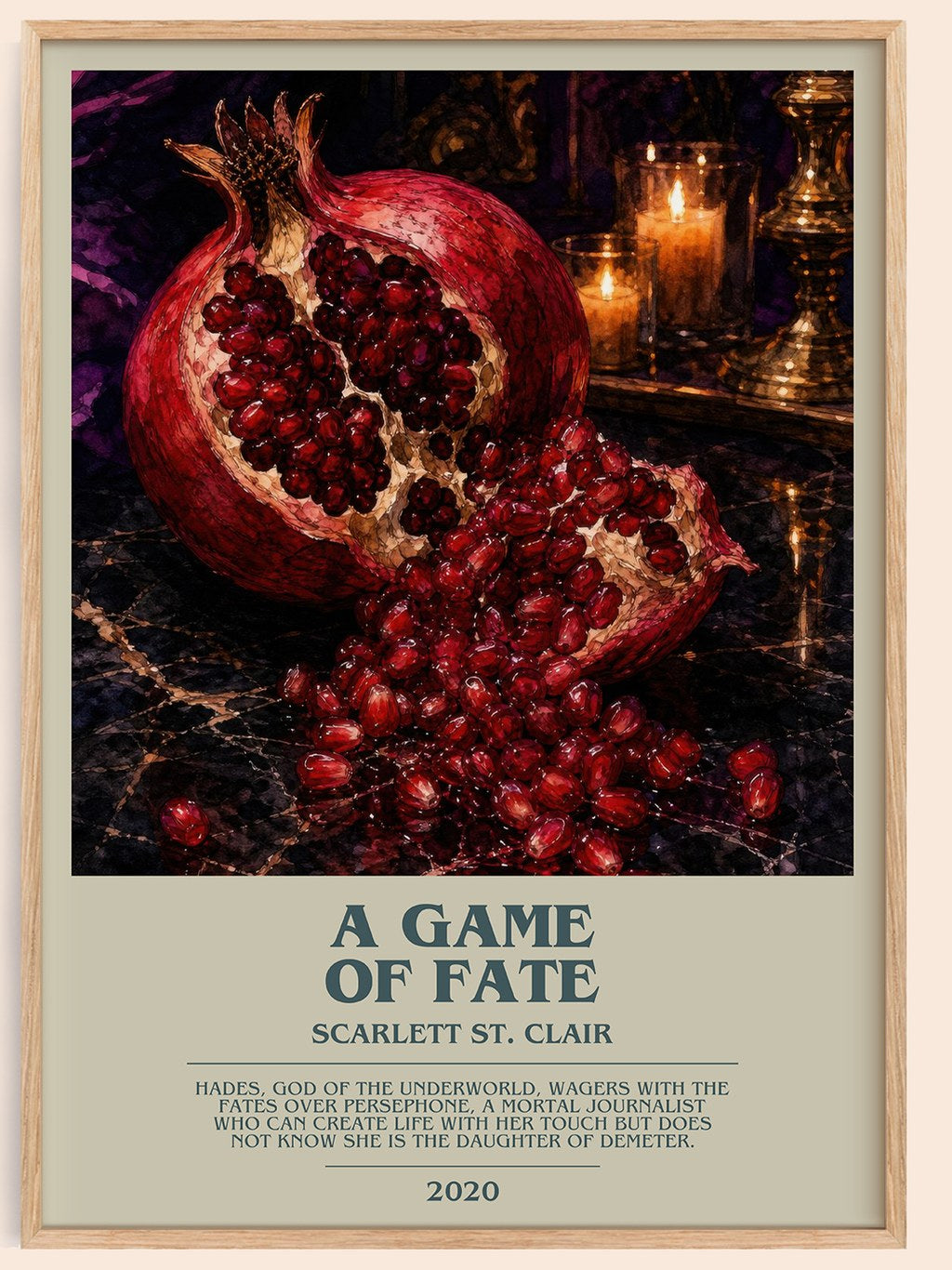 A Game of Fate bookish book poster by Scarlett St. Clair – framed literary art print