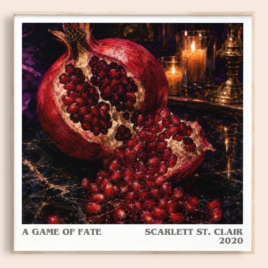 A Game of Fate literary book poster by Scarlett St. Clair – framed literary art print